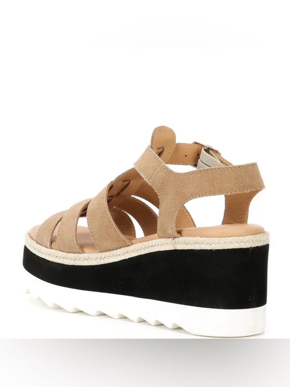 NWT Free People Movement Mykonos Suede Fisherman Platform Wedge Sandals Vachetta - Picture 10 of 11